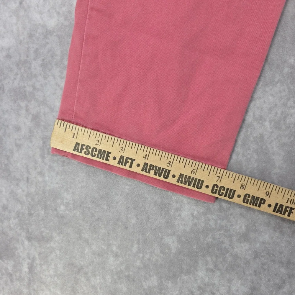 Polo Ralph Lauren Chino Pants Mens 34x34 Coral Pink Stretch Slim Fit Fits 36x34